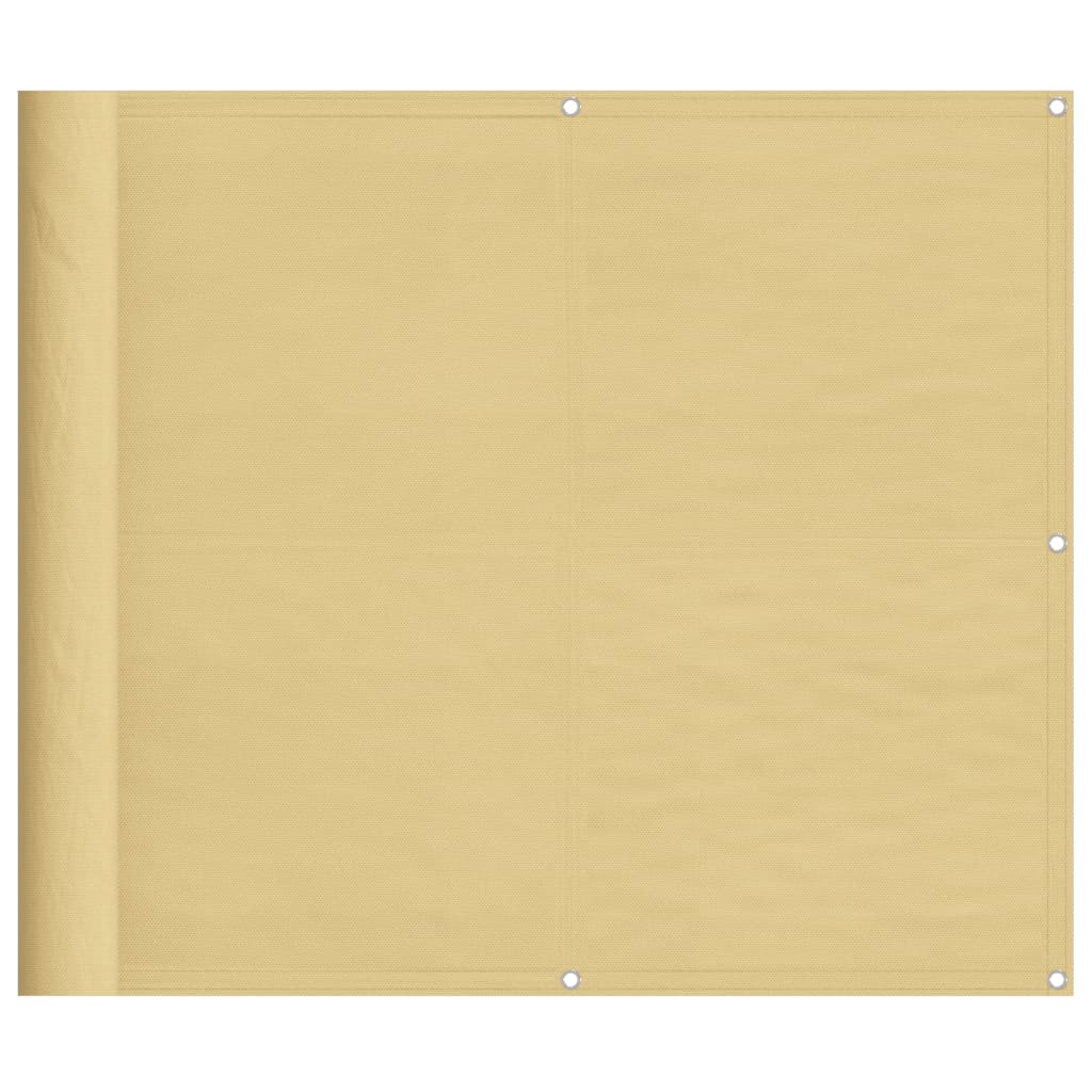 Balkonscherm 90x500 cm 100% oxford polyester zandkleurig
