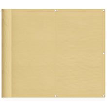 Balkonscherm 90x500 cm 100% oxford polyester zandkleurig