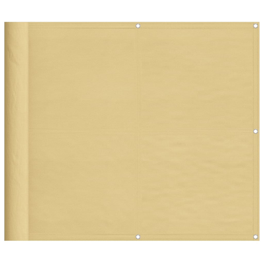 Balkonscherm 90x500 cm 100% oxford polyester zandkleurig