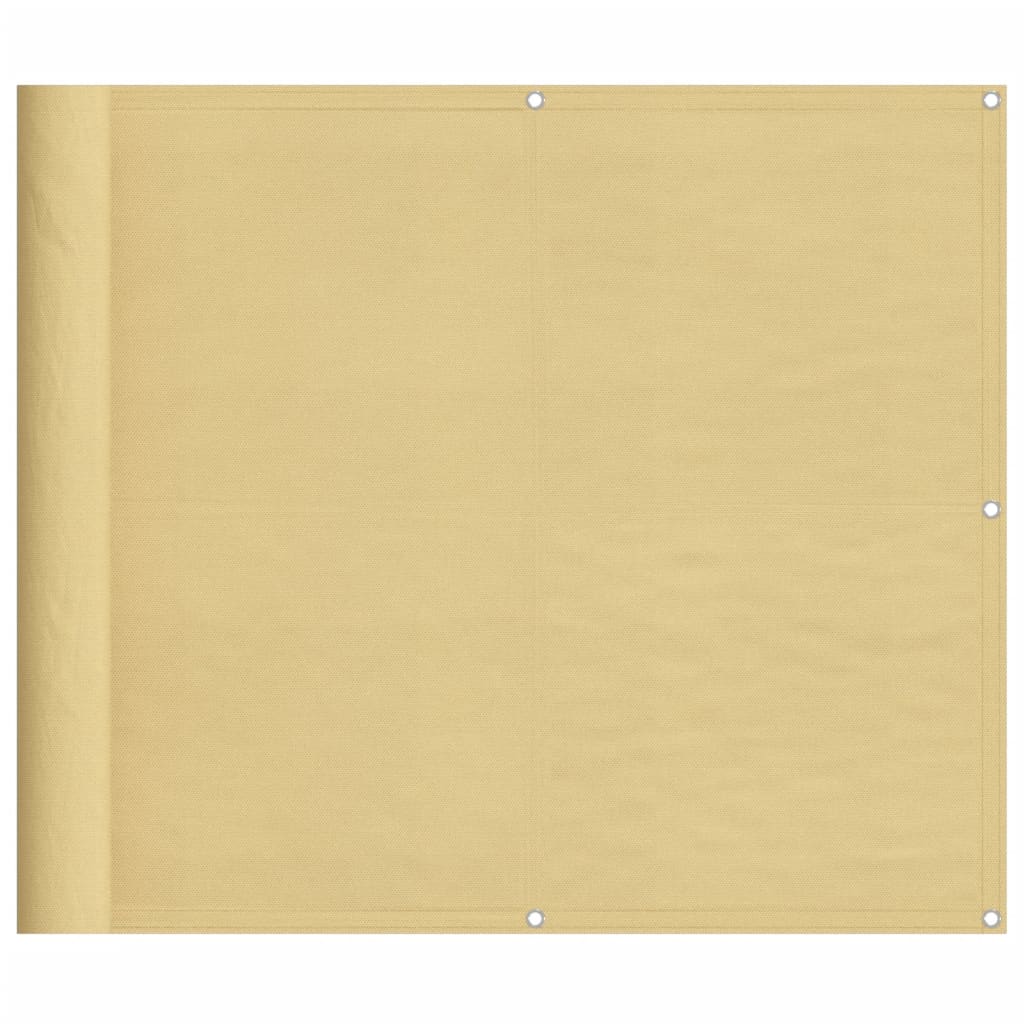 Balkonscherm 90x700 cm 100% oxford polyester zandkleurig