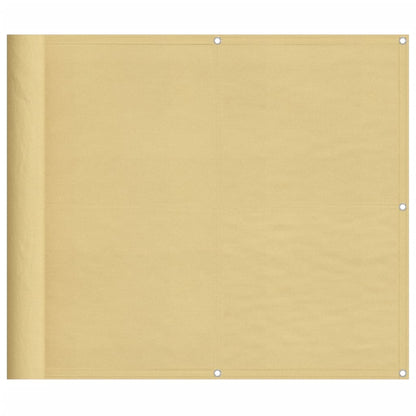 Balkonscherm 90x700 cm 100% oxford polyester zandkleurig