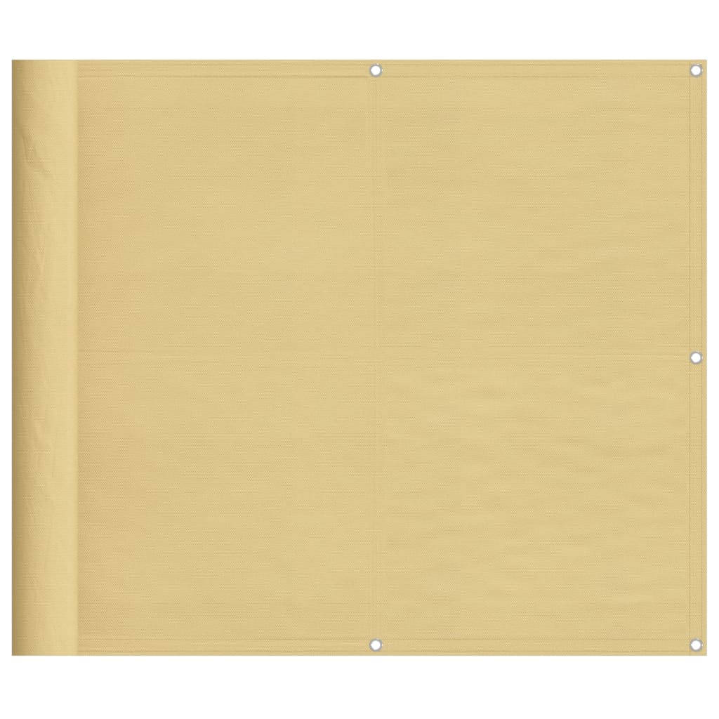 Balkonscherm 90x800 cm 100% oxford polyester zandkleurig