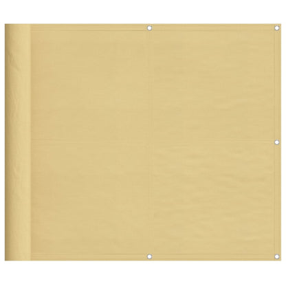 Balkonscherm 90x800 cm 100% oxford polyester zandkleurig