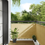 Balkonscherm 90x800 cm zandkleurig polyester