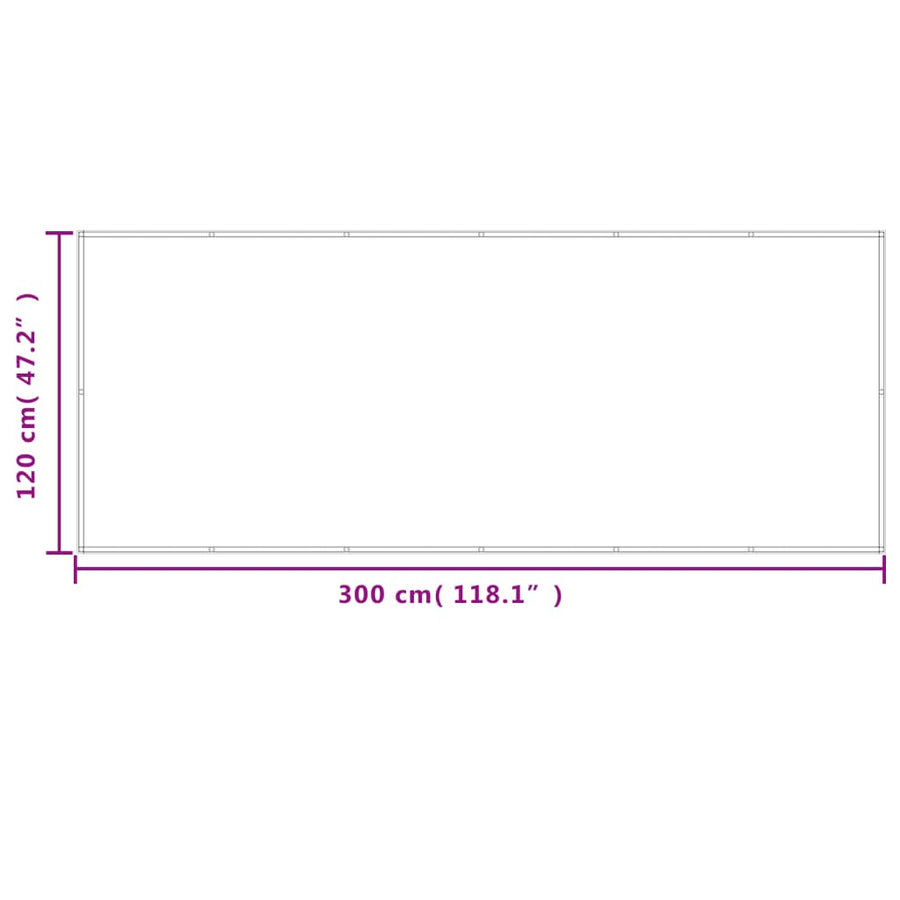 Balkonscherm 120x300 cm 100% oxford polyester zandkleurig