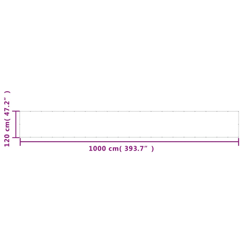 Balkonscherm 100% Oxford Polyester Kleurig Zand 120 x 1000 cm
