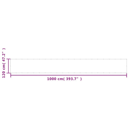 Balkonscherm 100% Oxford Polyester Kleurig Zand 120 x 1000 cm