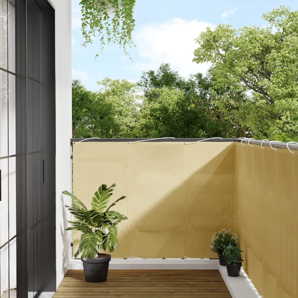Balkonscherm 100% Oxford Polyester Kleurig Zand 120 x 1000 cm