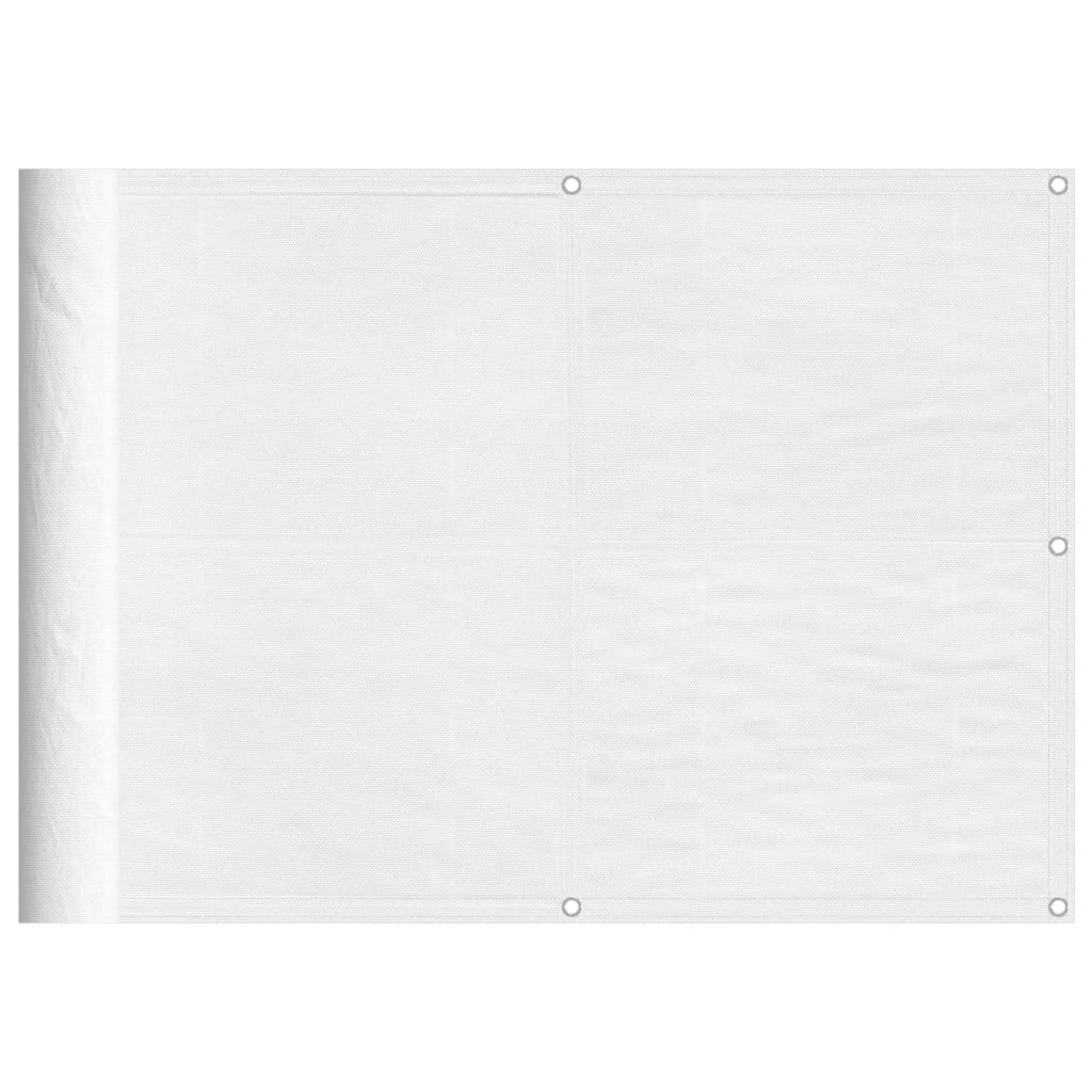 Balkonscherm 75X700 Cm 100% Polyester Oxford Wit