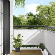 Balkonscherm 75x700 cm wit oxford polyester