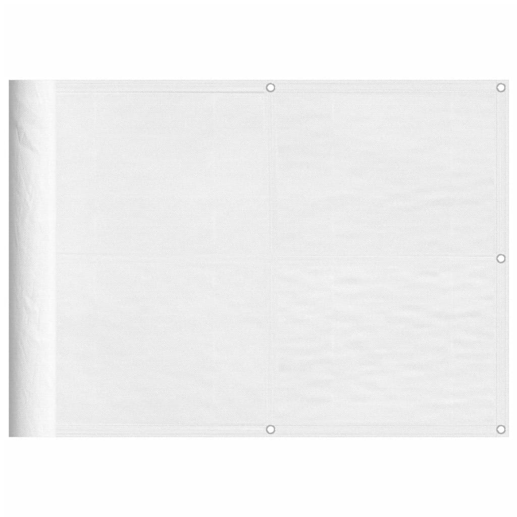 Balkonscherm 75X800 Cm 100% Polyester Oxford Wit
