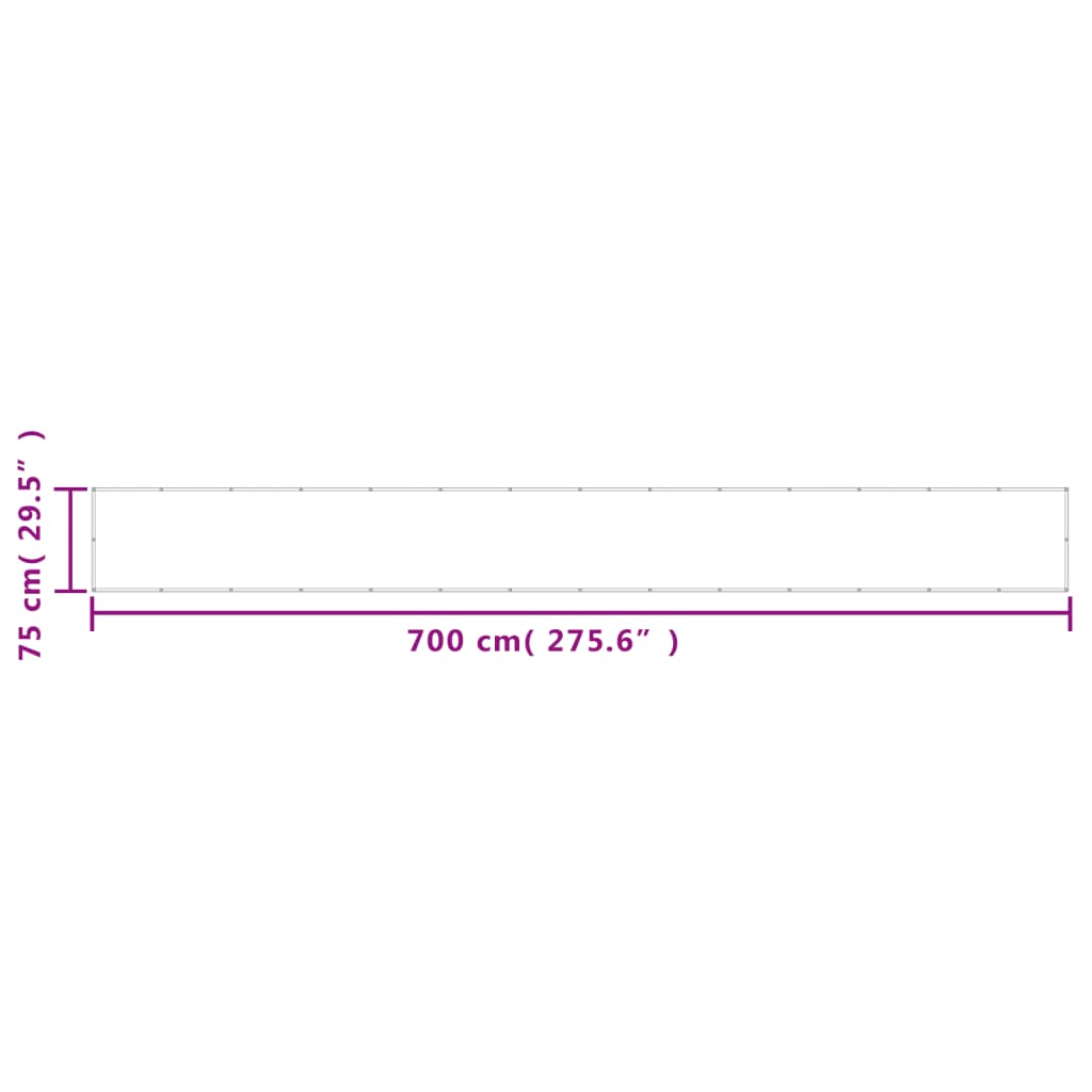 Balkonscherm 75X700 Cm 100% Polyester Oxford Beige
