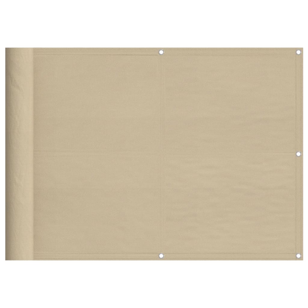 Balkonscherm 75X1000 Cm 100% Polyester Oxford Beige