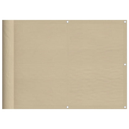Balkonscherm 75X1000 Cm 100% Polyester Oxford Beige