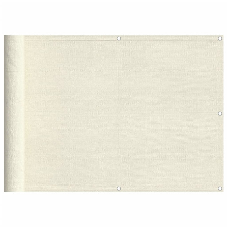 Balkonscherm 75X800 Cm 100% Polyester Oxford Crèmekleurig