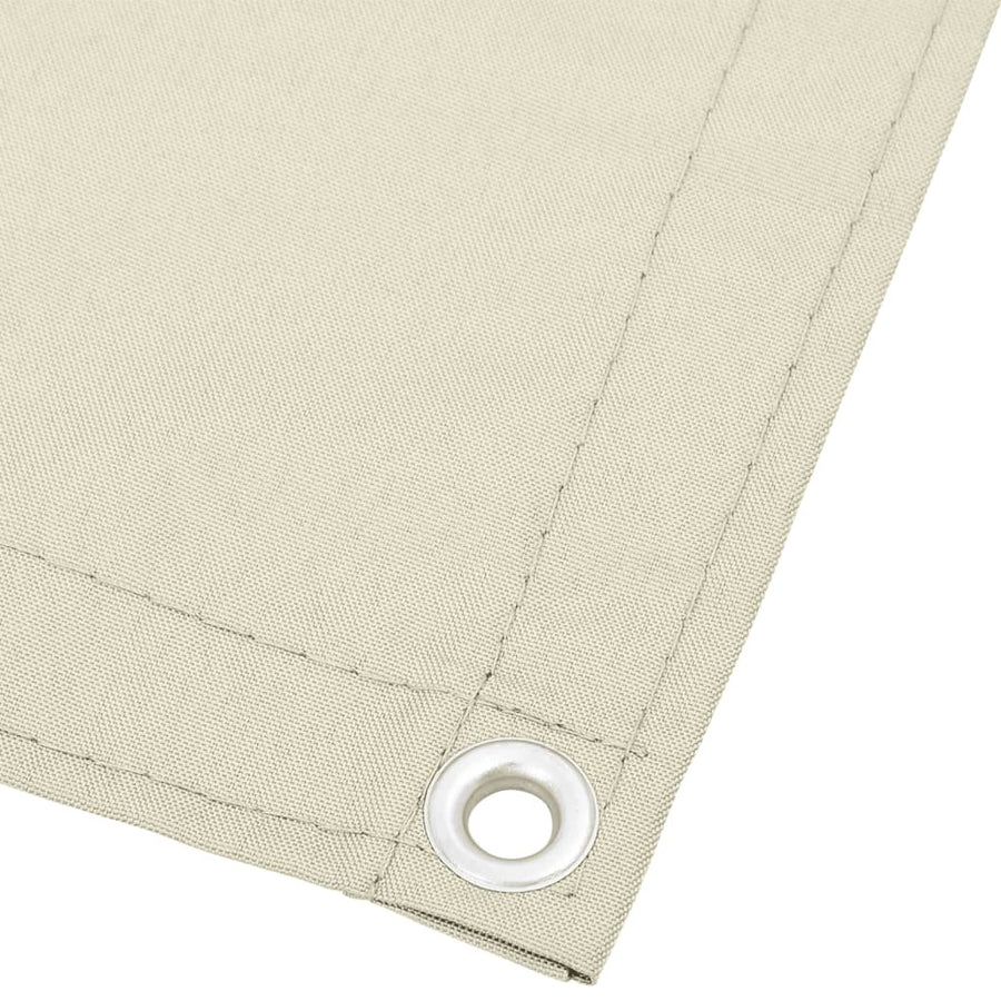 Balkonscherm 75X800 Cm 100% Polyester Oxford Crèmekleurig
