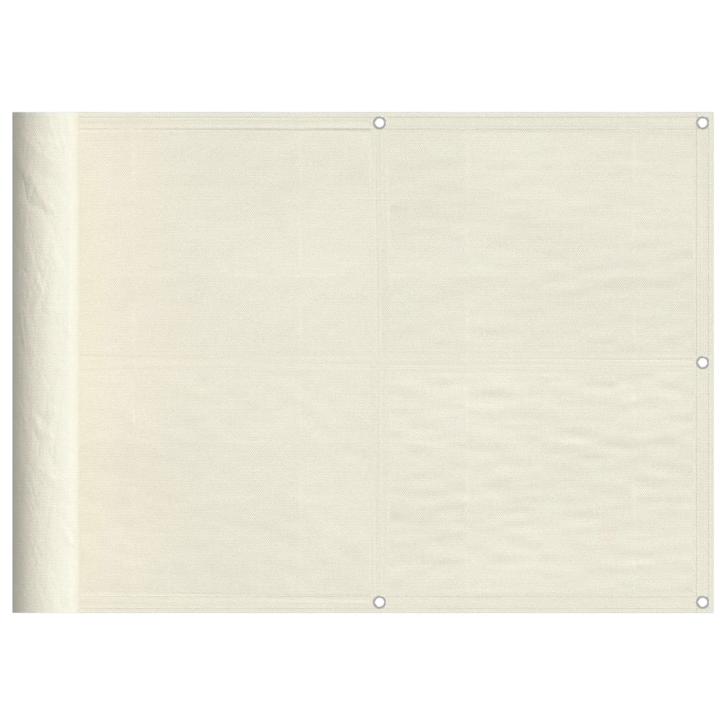 Balkonscherm 75X1000 Cm 100% Polyester Oxford Crèmekleurig
