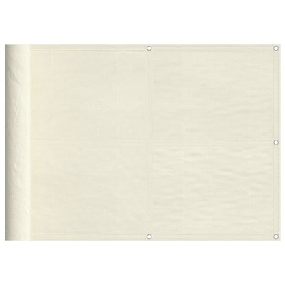 Balkonscherm 75X1000 Cm 100% Polyester Oxford Crèmekleurig