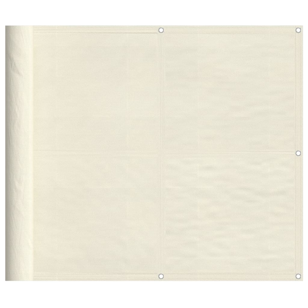Balkonscherm 90x700 cm 100% oxford polyester crèmekleurig