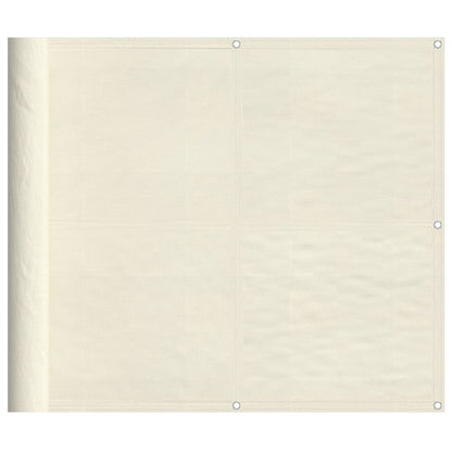 Balkonscherm 90x700 cm 100% oxford polyester crèmekleurig