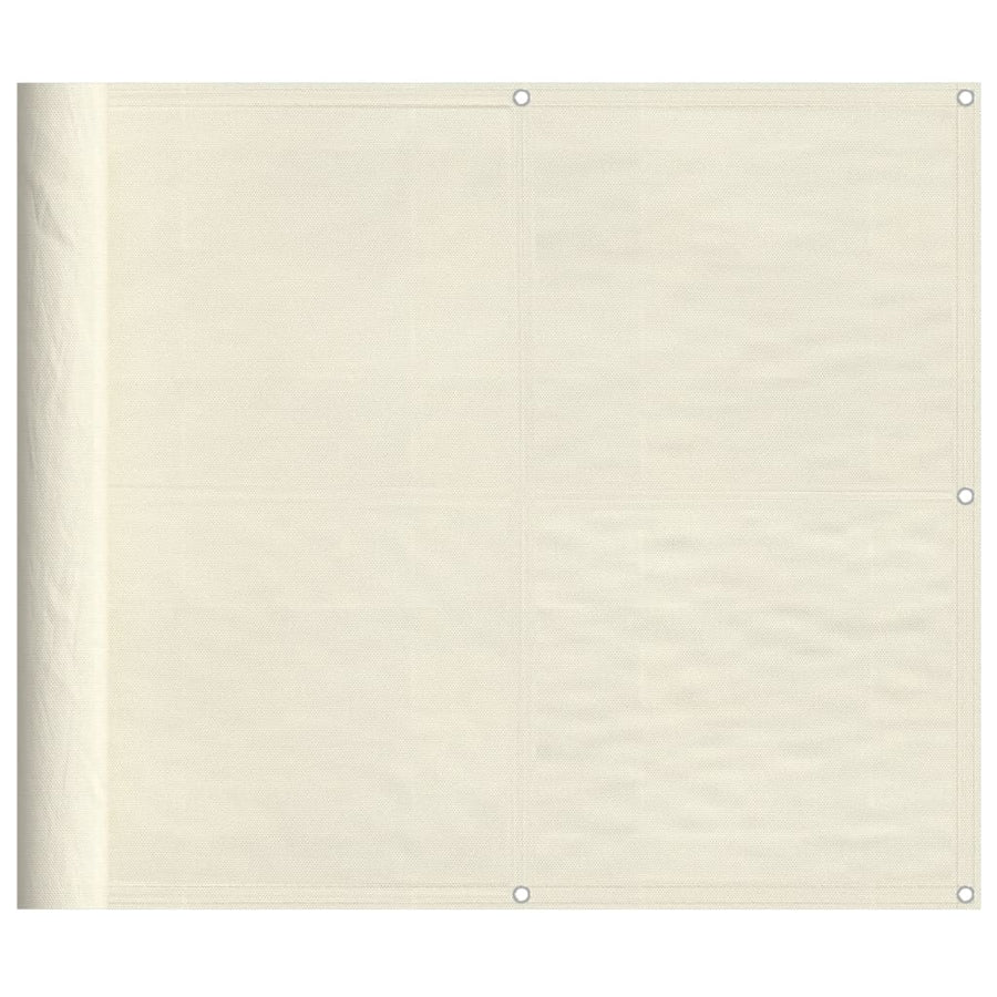 Balkonscherm 90x700 cm 100% oxford polyester crèmekleurig