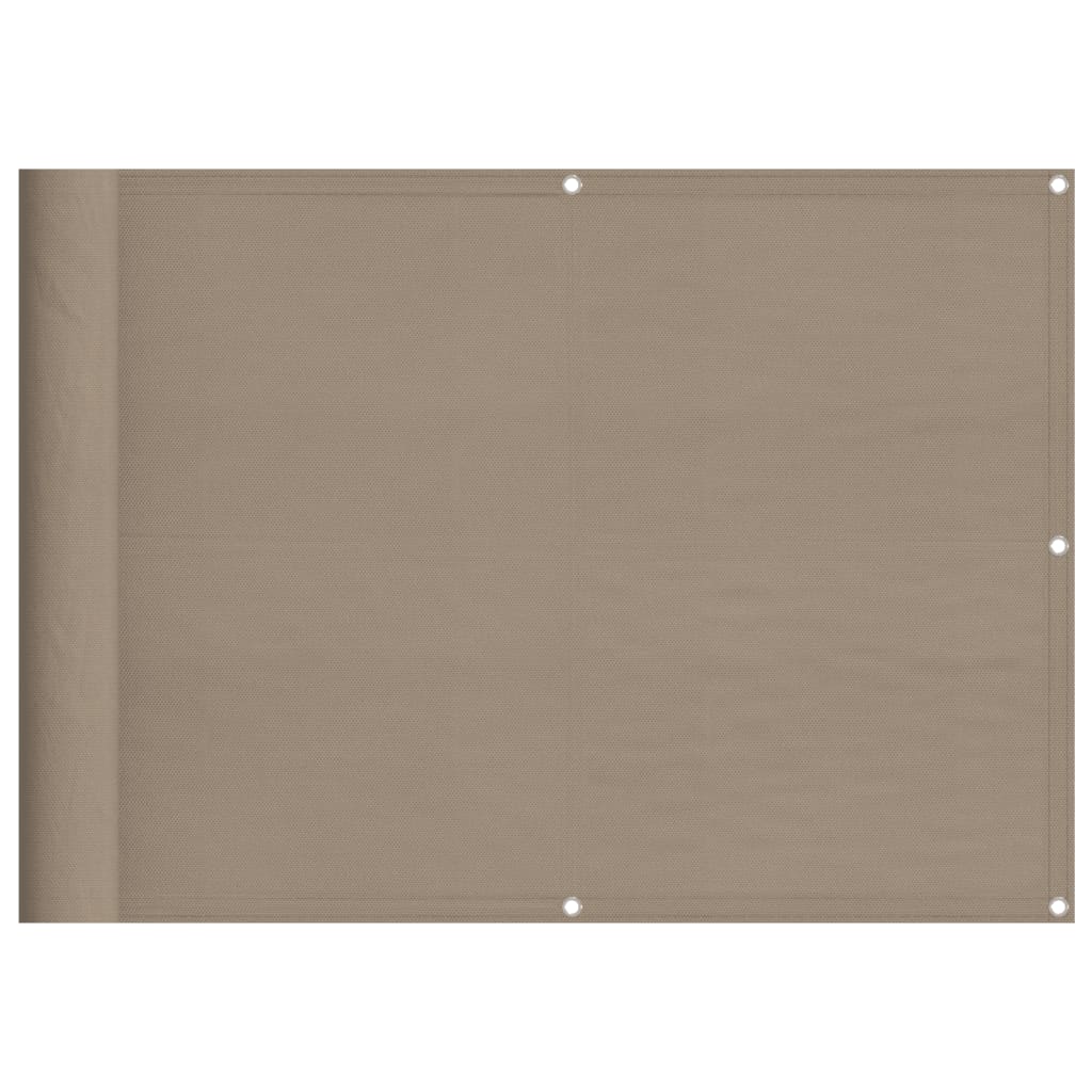 Balkonscherm 75X700 Cm 100% Polyester Oxford Taupe