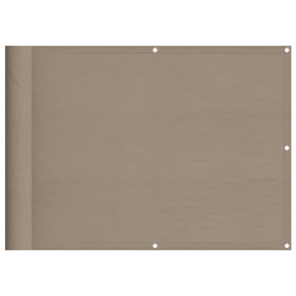 Balkonscherm 75X700 Cm 100% Polyester Oxford Taupe