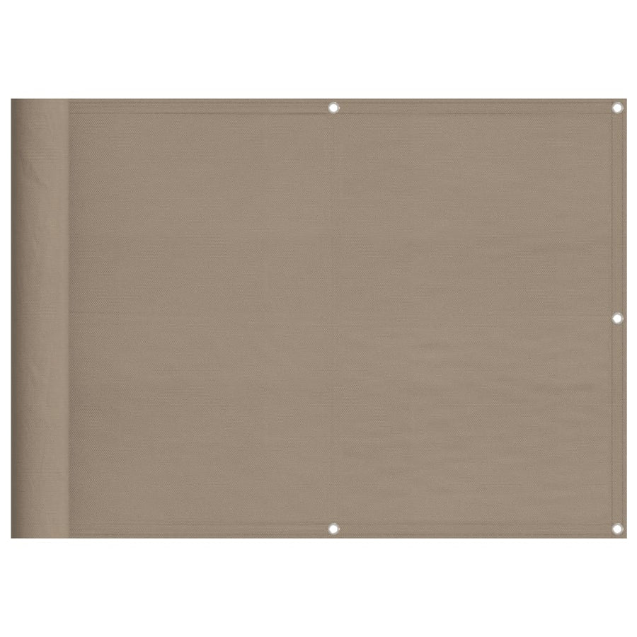 Balkonscherm 75X700 Cm 100% Polyester Oxford Taupe