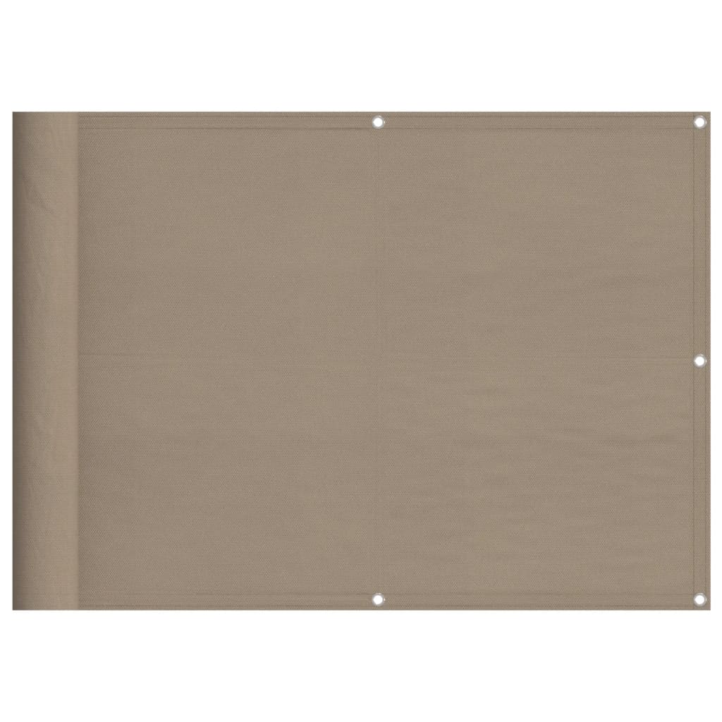 Balkonscherm 75X800 Cm 100% Polyester Oxford Taupe