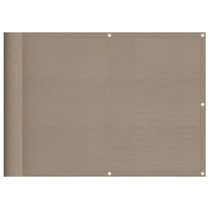 Balkonscherm 75X800 Cm 100% Polyester Oxford Taupe