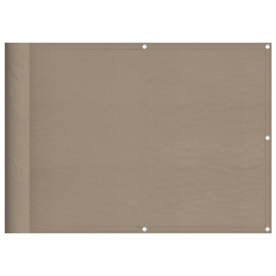 Balkonscherm 75X800 Cm 100% Polyester Oxford Taupe