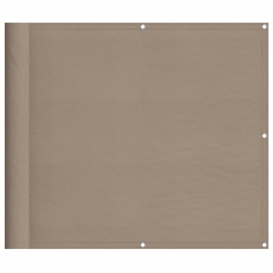 Balkonscherm 90x800 cm 100% oxford polyester taupe
