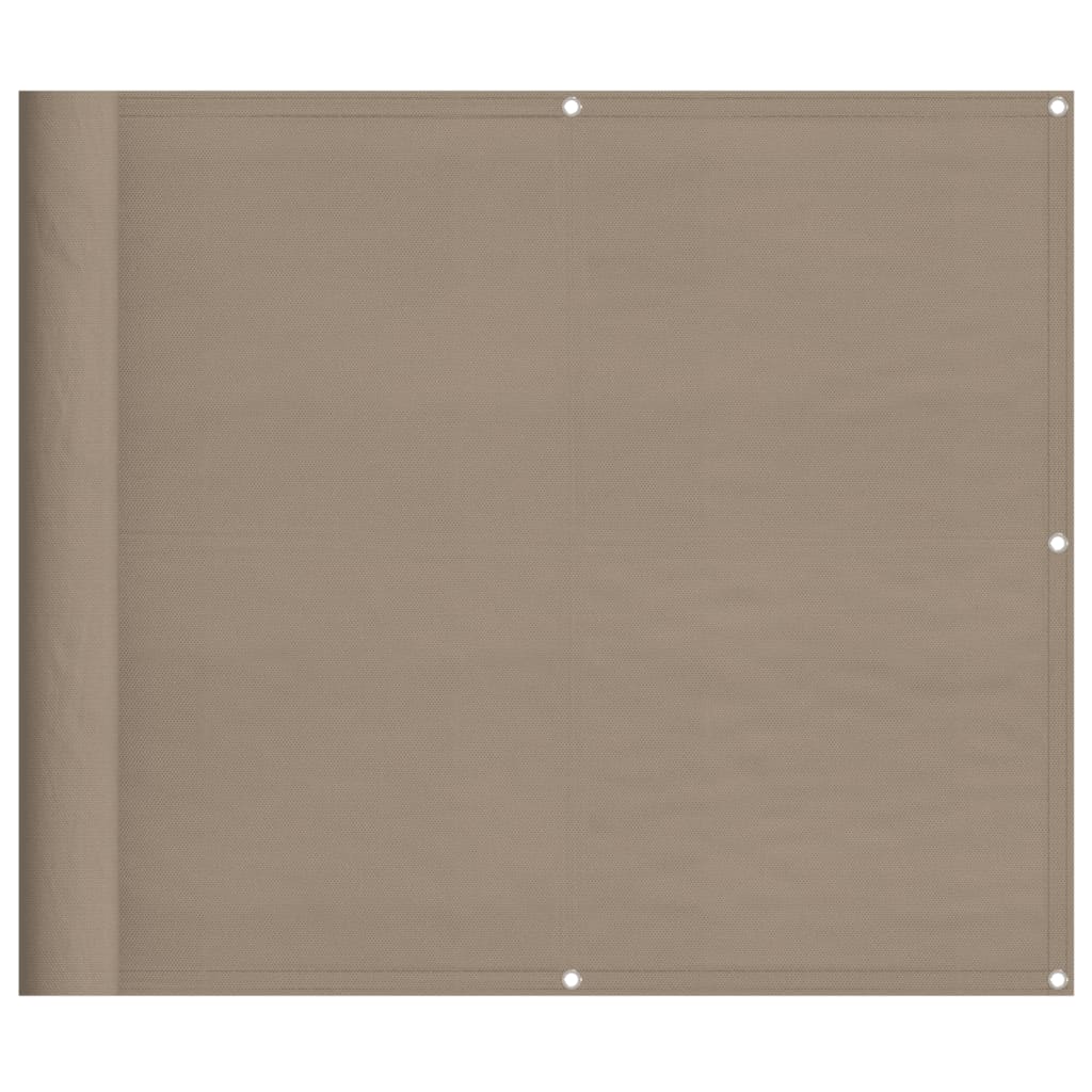 Balkonscherm 90X1000 Cm 100% Polyester Oxford Taupe
