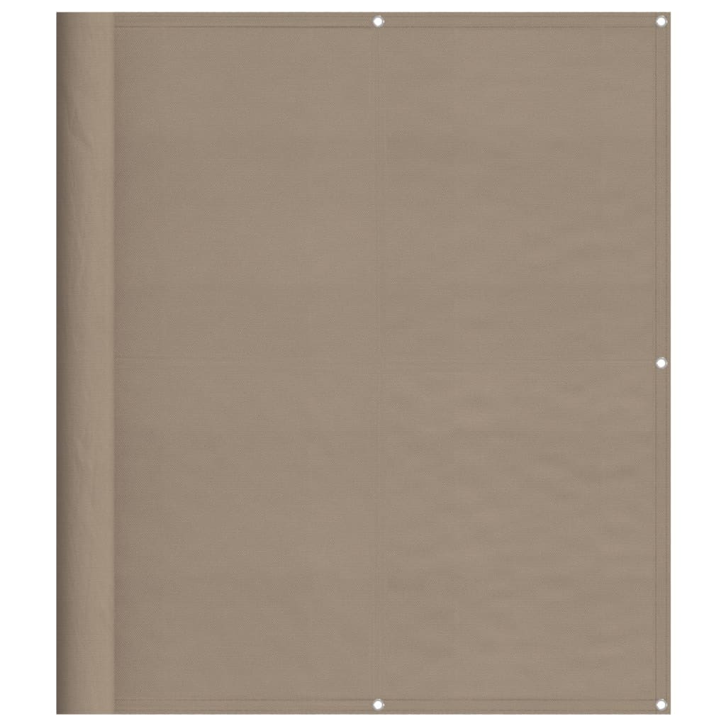 Balkonscherm 120X1000 Cm 100% Polyester Oxford Taupe