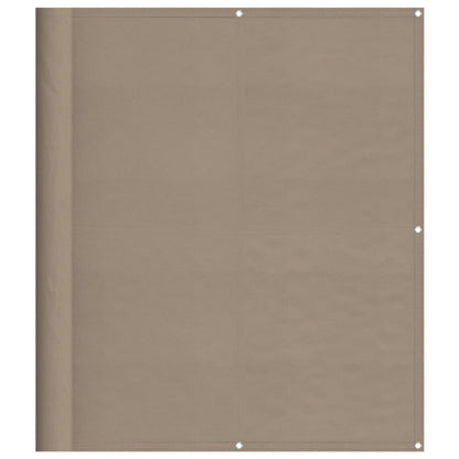 Balkonscherm 120X1000 Cm 100% Polyester Oxford Taupe