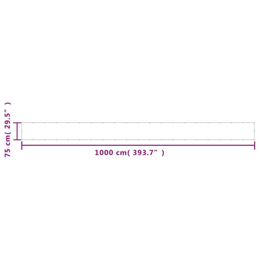 Balkonscherm 75X1000 Cm 100% Polyester Oxford Donkergroen