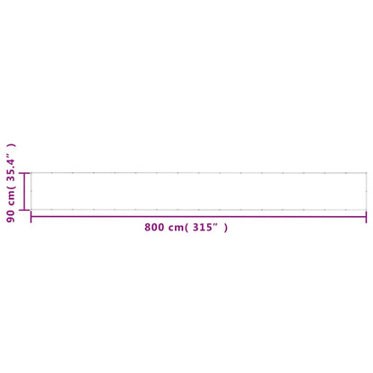 Balkonscherm 90X800 Cm 100% Polyester Oxford Donkergroen
