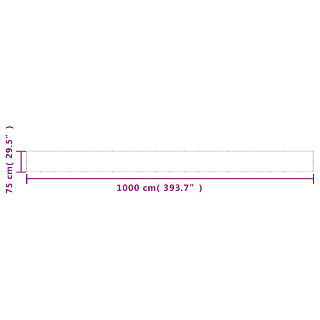 Balkonscherm 75X1000 Cm 100% Polyester Oxford Blauw