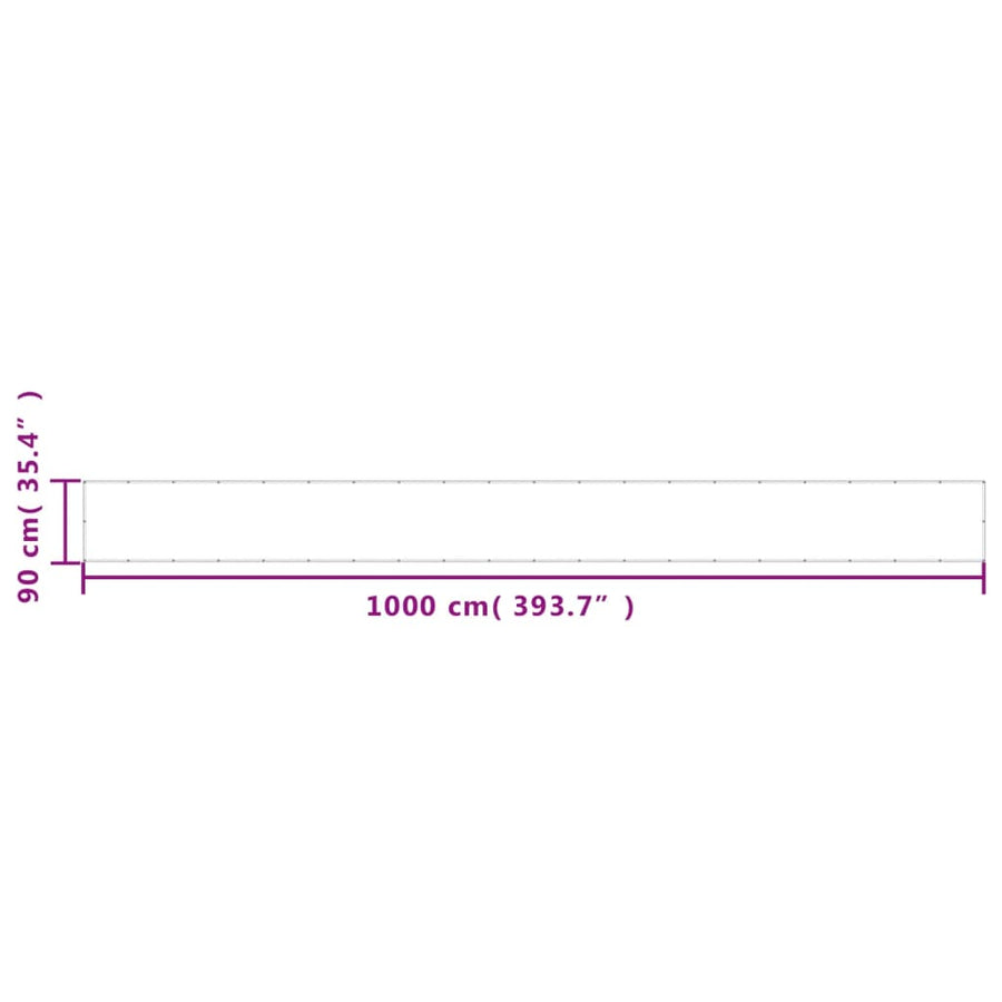 Balkonscherm 90X1000 Cm 100% Polyester Oxford Blauw