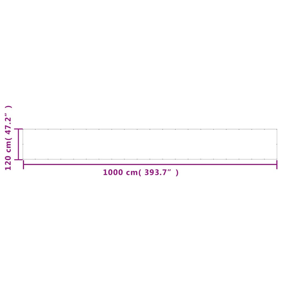 Balkonscherm 120X1000 Cm 100% Polyester Oxford Blauw
