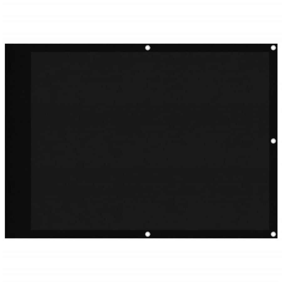 Balkonscherm 75X700 Cm 100% Polyester Oxford Zwart