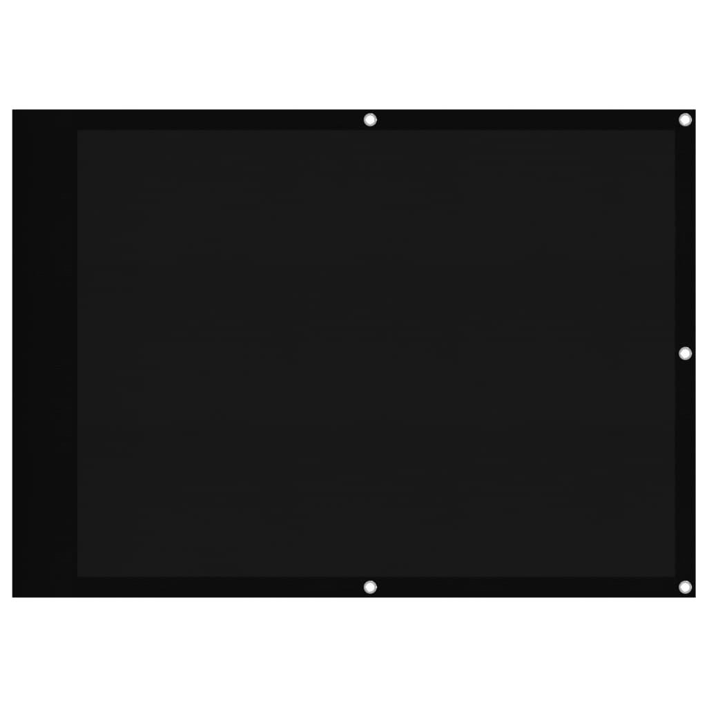 Balkonscherm 75X800 Cm 100% Polyester Oxford Zwart