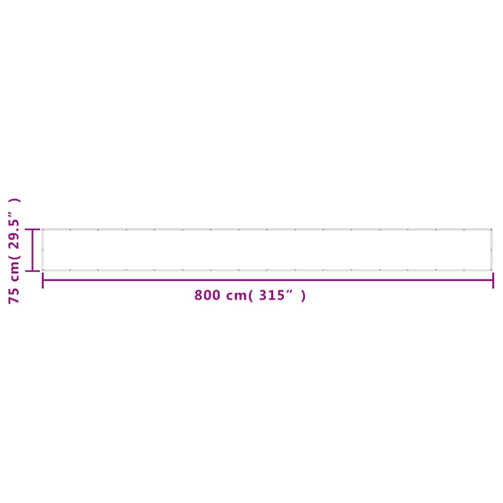 Balkonscherm 75X800 Cm 100% Polyester Oxford Bruin