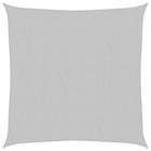 Zonnezeil 3,6x3,6 m lichtgrijs polyester