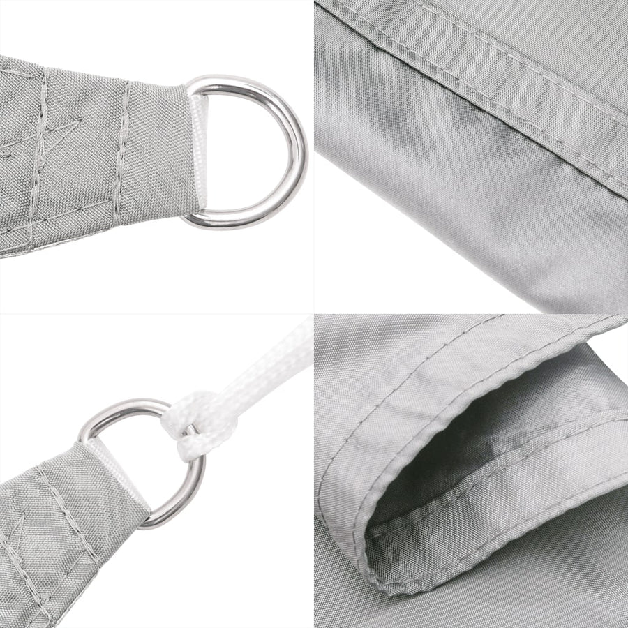 Zonnezeil 3,5x2 m 100% polyester oxford lichtgrijs