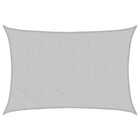 Zonnezeil 4x3 m lichtgrijs polyester