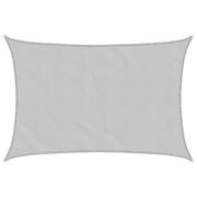 Zonnezeil 6x4 m lichtgrijs polyester