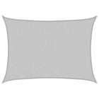 Sun shade sail 7x5 m 100% polyester oxford light grey