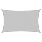 Zonnezeil 8x5 m lichtgrijs polyester oxford