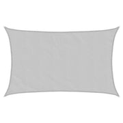 Zonnezeil 8x5 m lichtgrijs polyester oxford